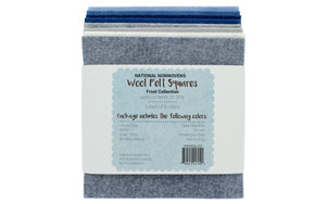 Wool Blend 6"x6" Felt Squares - Frost