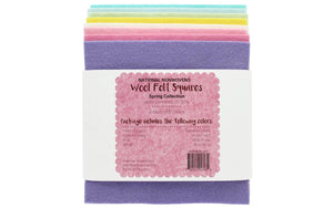 Wool Blend 6"x6" Felt Squares - Spring