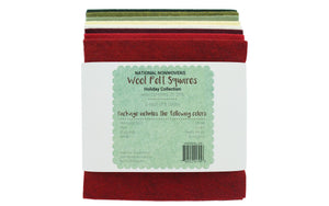Wool Blend 6"x6" Felt Squares - Holiday