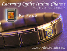 Load image into Gallery viewer, Rail Fence Italian Charm